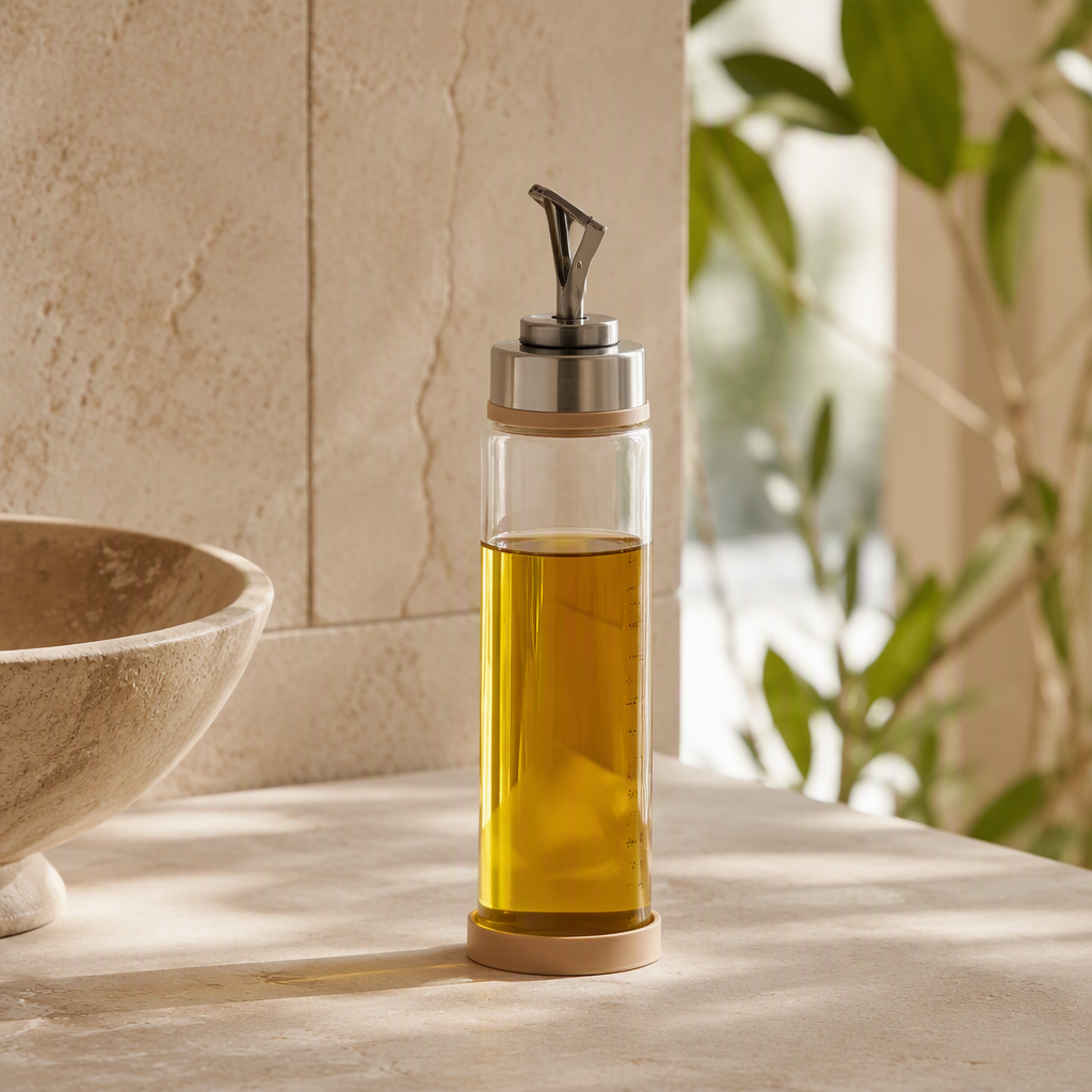 Galheteiro de Vidro Essence ambientado em uma casa organizada