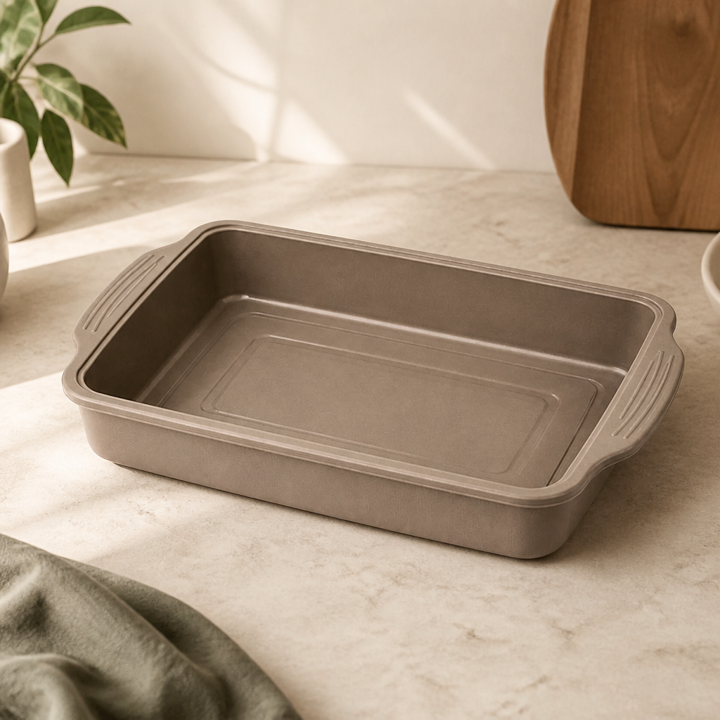 Forma de Silicone Retangular ambientado em uma casa organizada