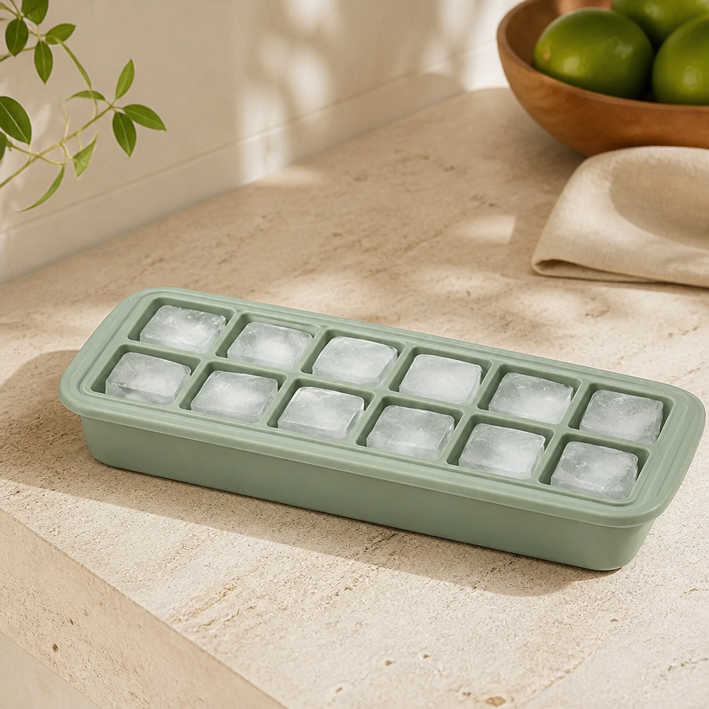 Forma de Silicone para Gelo ambientado em uma casa organizada